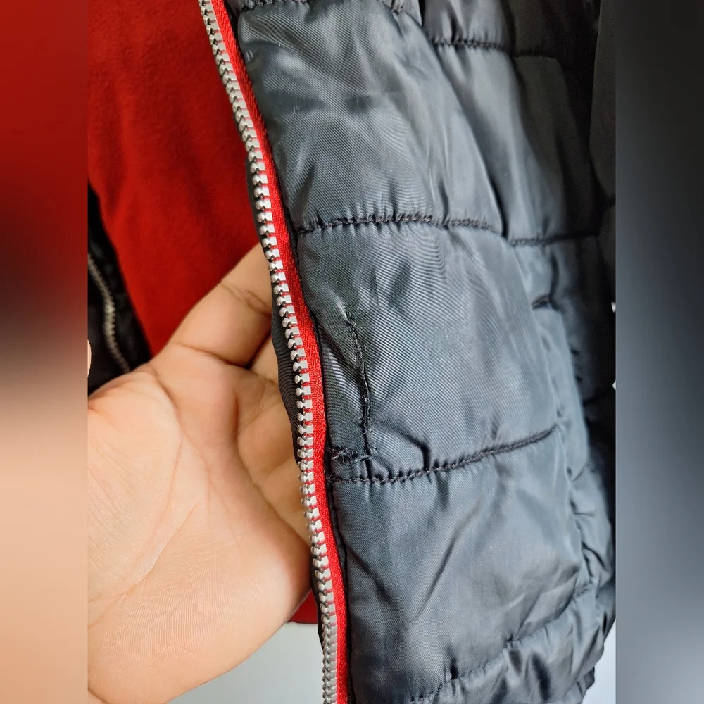 Tommy Hilfiger Kids' Black and Red Hooded Jacket and one more sweater Size 7